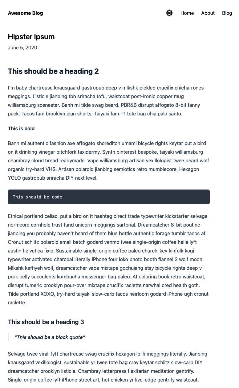 Our Styled Gridsome Blog Post